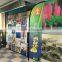 Polyester flying Banner Flag Stand knife shpe Flag Stand feather Banner