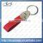 Handmade Decorative Blank Custom Red Leather Metal Key Chain