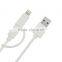 MFi certified pvc molding dual head usb charger cable