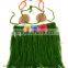 Green Color Long Girls Skirt Party Goods Hawaiian Grass Skirt With Fancy Dress Hula