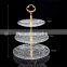 3 Tier Heart Shape Fancy Wedding Glass Snacks food Serving Trays Cake Stand in Dishes & Plates