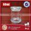 high flint glass 60ml small glass candle holder with lid