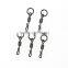 wholesale quality carp fishing Long body Q-shaped swing snap with solid ring
