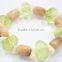 Chunky Green Pumpkin Stone Stretch Bracelet Light Brown Bonestone Elastic Bracelet For Women Jewelry