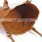 Low MOQ Wholesale PU leather scalloped shoulder bag