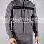 wholesale mens heather plain zipper hoodies cotton hoodie suit