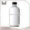 4oz 120ml Clear Boston Round glass Bottle with Black Cap