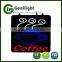 cappuccino coffee LED animated store business neon sign for shop