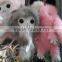 wholesale fashion little monkey key chain with mink fur