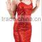 hot sale fancy dress red sequin flapper, ladies costume