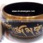 Tibetan Singing Bowls With Five Embossed Buddha - 4 Inch : From Anabia Agate Bolws
