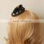 MYLOVE Oval Felt Mini Hat With Black Rose Hair Clip Fashion Accessory