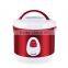 Electric stainless steel mini rice cooker in purple, red 1.0L