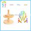 Wholesale high quality solid wood arts and crafts wooden mini scissors display rack art set