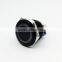QN22-A1black aluminum white ring led pin plated gold push button switch
