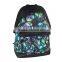 Fashion school backpack with printed flower