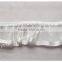 High quality 4cm width folded organza fabric trim in silver