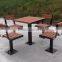 Arlau Park Wood table set with umbrella