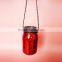 sliver plating glass candle jar with metal lid hanging on christmas tree