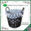 High quality hand knitting black wicker laundry basket