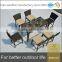 PE rattan dining table set new model for outdoor
