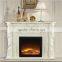 Antique European style facing stone carving marble fireplace