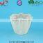 Popular sales flower shape Wooden design Ceramic garden planters