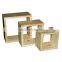 square wood cube wall shelf
