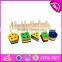 Hot sale preschool stacking geometry blocks wooden baby sorting toys W13D112