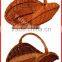 handmade traditional willow basket with carrying handle