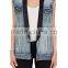 New Arrival Autumn Fashion Design Girls Denim Vest Wholesale