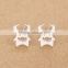 brushed silver peace stud earrings small silver stud earrings simple silver earrings gifts for girl friend 2016