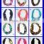 Cheap custom polyester short scarves floral print colloer scarves jewelry factory directly sales infinity scarves manufacturer