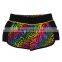 unique 100% polyester rainbow design women boardshorts