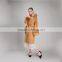 Myfur Factory Wholesale Wool Coat with Detachable Red Fox Fur Collar and Fox Fur cuff Wool Fur Jacket