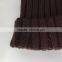 Myfur Top Quality Men Winter Wool Beanie Hat with Detachable Fox Fur Pom Pom