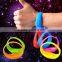 LED flashing motion motivated silicone sport bracelet