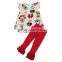 2017 Sue Lucky Christmas new style baby clothes with icing ruffles wholesale boutique clothing