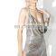 Hot Drapey Halter Neckline Night Sexy Club Dress with High Cuts at Hips