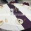 Table Decoration Elegant and Smooth Satin Purple Table Runner