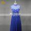 Elegant Real Sample Sleeveless High Collar Beads See-through Back Chiffon Evening Dress