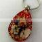 Luminous Stone Accessories Natural Starfish Imitation Amber Car Pendant Accessory Key Chain Ring