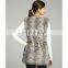 cutting genuine rabbit fur vest /dyed black and white /#00V20