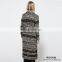 Ladies Mid weight acrylic pocket full length sleeves allover knitted cardigan