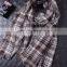 inner mongolia mannufacturer wholesale wool thick autumn winter women warm wool shawl tartan pattern fringe wool scarf