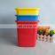 Small mini rectangle plastic colored trash can without lid