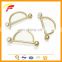 metal D shape strap buckle with pearl for dress