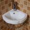 China Supplier bathroom small size sanitary ware good sales one piece wall hung hand basin triangle corner sinks