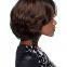 Brown 12 Inches Chin Length Wavy Capless Bob Haircuts