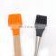 Stainless steel silicone brush with high temperature feature for BBQ and cake baking